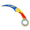 Versión mini 12 cm matadragones dorado Azul machete daga puede girar modelo de aleación arma de francotirador vida y muerte sin Hoja