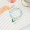 Pulsera de Palomitas de Maíz de Jade Mariposa Súper Hada Diseño Nicho Femenino ins Mori Hada Color Dulce Cuerda de Cuentas para Mejores Amigas