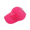 Gorra de Béisbol con Protección Solar para Niños, Se Puede Atar en una Cola de Caballo, Sombrero de Copa Abierta para Niñas, Gorro de Sol de Bebé a la Moda, Gorra con Visera de Protección Solar