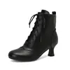 Botas de Montura Cordón Dentado con Cordones Comercio Exterior Botines Gruesos Estilo Nuevo 4 Botas talla extra Botas de Mujer Brock Negras