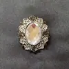 Novo Estilo Retrô Flor Antiga de Prata em Forma de Diamante Fecho Colar Pulseira Acessórios Headwear de Menina Retrô Acessórios de Brincos Reto