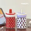 Taza de Plástico Nueva de Verano para Estudiantes Hombres y Mujeres, Portátil y Elegante, Resistente a Altas Temperaturas con Popote, Taza de Agua