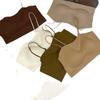 Top Cropped Listrado Fashion com Bojo para Usar por Baixo ou por Cima Roupas Íntimas Femininas com Alças Ajustáveis e Não Requer Sutiã