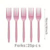 En Stock Encaje Borde Rosa Fiesta de Cumpleaños Platos de Papel Vajilla Desechable Platos de Papel Vasos de Papel Servilletas de Papel Cuchillo Tenedor Cuchara Suministros