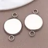 Venta al por mayor de fábrica Colgantes para Joyería DIY de Acero Inoxidable Pulido Pegamento 10-20MM Bases para Joyería Collares Pulseras Broches Accesorios Bandejas para Piedras Preciosas
