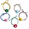Elástico de Cabelo Flor de Argila Macia com Cor Contrastante Estilo Coreano, Scrunchie Doce Colorido Fofo para Mulheres, Alta Elasticidade, Sem Danos ao Cabelo, Elástico de Cabelo, Borracha, Acessórios de Cabelo
