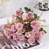 Atacado transfronteiriço Nova Flor Artificial Antiga Lilás Flor Artificial Artificial 6 Cores Casamento Estrada Liderança Decoração de Teto Especial