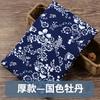 Venda por atacado wuzhen azul tecido impresso algodão engrossado estilo chinês étnico azul e branco pano de mesa cortina tecido de pano decorativo