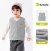 Chaleco para Bebé Dudu para Niños, Top sin Mangas de Otoño para Niños, Camiseta sin Mangas de Otoño e Invierno, Ropa Interior de Tejido Waffle para Bebés