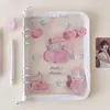 Álbum Livro Fichário Estilo Zíper A5 com Glitter PVC Instax Idol Stanning Álbum de Armazenamento de Cartões 4 Bolsos Álbum de Cartão de 3 Polegadas