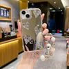 Funda de Teléfono Espejo para Pareja 14 Apple 16 Femenina Oso Violento de Gama Alta iPhone 13 Pulsera de Amor Cubierta Protectora