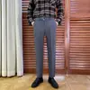 Estilo Frio Calças Western Pequenas Masculinas Rua Frita Calças Western Pequenas Masculinas Retas Casuais Versátil Slim Fit Calças High Street ins Tendência