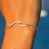 Pulsera de Cadena Ondulada de Aleación Popular Transfronteriza Europea y Americana Moda Simple Versátil Joyería Ideal para Parejas y Mejores Amigos