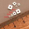 Banhado a Ouro Real de Cobre 18K Alta Conservação da Cor Espaçador de Contas Quadradas Douradas Acessórios para Colar Pulseira de Contas Artesanais DIY