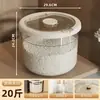 Contenedor de Almacenamiento de Arroz de Gran Capacidad para Uso en la Cocina, Adecuado para Almacenar Granos, Arroz y Harina, a Prueba de Humedad, a Prueba de Insectos, Engrosado y Sellado