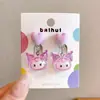 Clip de oreja de Kulomi Clip de oreja para niños Dibujo animado Sin agujeros en las orejas Pendientes anti-dolor para niñas Pendientes de niña Pequeña joyería Clip de oreja