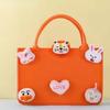 Bolsa de feltro nova e fofa, bolsa de mão, bolsa de mamãe de desenho animado, bolsa de presente, sacola de compras para presente, pode adicionar LOGO