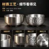 Cuenco Martillado de Acero Inoxidable Estilo Coreano, Cuenco Liso, Cuenco de Arroz Comercial para Restaurante de Color Dorado Engrosado, Cuenco para Sopa, Cuenco para Bibimbap, Cuenco para Kimchi