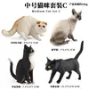 Traje de modelo de gato animal de simulación para niños, juego de gato, gatito, modelo de gatito blanco y negro, juguetes, adornos