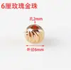 Contas de Melancia Preserva-Cor Banhadas a Ouro 18K Contas Espaçadoras DIY Pulseira Colar Materiais para Miçangas Contas de Renda Pequenas Contas Douradas