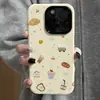 Funda Caricatura Linda de Pan y Café para Apple 17 Pro Max, Protección Completa de Lente para iPhone 16 Pro, Dos en Uno para iPhone 15
