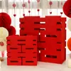 Enfeites Tridimensionais de Palavras Felizes para Casamento, Decoração de Quarto de Casamento, Adesivos Duplos, Suprimentos Decorativos para Casamento, Casa Nova, Quarto e Sala de Estar