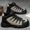Nuevos Zapatos de Senderismo para Hombre Outdoor Trekking Camping de Caña Media Forrados de Lana Calientes Cómodos Duraderos para Todo Terreno de Algodón