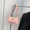 Bolso Casual de Color Sólido para Mujer 2024 Versátil de Nicho Moda Rojo de Red Sobre de Mano con Correa de Hombro Bolso de Axila
