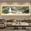 Luces LED de agua corriente para hacer dinero pintura decorativa de sala de estar pintura de paisaje atmosférica de alta gama murales pintura de lámpara de pared de fondo de sofá de lujo ligero