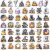 50 adesivos de Halloween em aquarela: abóboras, fantasmas, morcegos, designs de desenhos animados, para scrapbooking, garrafas de água, malas, à prova d'água, atacado