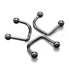 Anillo de Herradura en Forma de U de Acero Inoxidable Grado Médico 316 Barra C Tornillo de Rosca Externa Bola Joyería para Perforación de Labio Perforación de Nariz Perforación Corporal
