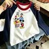 Camiseta de manga larga para niño, nueva colección primavera/otoño 2026, top de algodón elegante para niños mayores, ropa infantil, capa base para principios de otoño