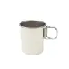 Taza portátil de acero inoxidable 304 con popote, asa con veta de madera, taza de café para exteriores, vaso de agua irrompible, taza con popote