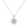 Collar de Girasol Completo de Diamante Seiko Popular Transfronterizo para Mujer, Estilo Europeo y Americano, Cadena para Clavícula de Moissanita de Lujo Ligero al por Mayor
