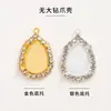 Colgante individual transfronterizo gota de agua garra de pedrería con mano cosida con garra de pedrería, hebilla de cristal para accesorios de joyería de pedrería de cristal DIY