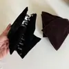 Novo Grampo de Camélia de Veludo Coreano Elegante de Outono e Inverno para Mulheres, Acessório de Cabeça da Moda para a Parte de Trás da Cabeça