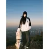 Diseño Estilo Coreano para Mujer Moda Otoño e Invierno 2025 Cardigan con Cremallera Grueso de Terciopelo Rayado Holgado Chaqueta Tendencia Ins