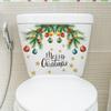 Ms3268 Ardilla Verde con Bayas Rojas Tema Creativo de Navidad Pegatina de Pared Decoración Festiva Pegatina para Inodoro Gran Cantidad Disponible para Negociación