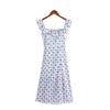 Europeu e americano nova moda cintura emagrecimento floral sling vestido S20313