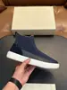 Estilo Europeo de Lujo Ligero Bloques de Color Borde Naranja Zapatos de Caña Alta para Hombre STN Piel de Vaca de Capa Superior Empalmados Botines Slip-on Comercio Exterior