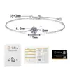 Kuaishou Douyin Transmissão ao Vivo Suprimento Pulseira Simples de Quatro Garras Ajustável Um Quilate Pulseira de Moissanita Fashionável para Mulheres Atacado