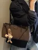 Bolsa Casual Elegante Simples Estilo Coreano 2025 Nova Moda Bolsa de Ombro para o Dia a Dia Grande Capacidade Cor Pura Bolsa Messenger de Axila