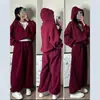 Conjunto Esportivo Casual Kz Primavera e Outono Estilo Coreano Estudante Moletom com Capuz Solto e Calça Jogger Conjunto de Duas Peças Inverno