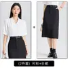 Estilo de Viaje al Trabajo Solapa Grande Camisa Profesional Top de Moda Verano Nuevo Camisa de Gasa Azul Camisa de Manga Corta para Mujer