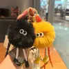 Lindo Conejo Rex Sintético de Piernas Largas Bolita de Carbón Nube Bolso Llavero Colgante Peluche Adorno para Coche Llavero