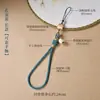 Cordón para Teléfono Móvil Estilo Chino Tejido a Mano Carbón Bodhi Garra de Gato Tostada Gato de la Suerte Cadena Corta Anti-Caída Colgante para Teléfono Móvil