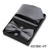 Conjunto de Presente Masculino com Gravata Lisa e Gravata Borboleta de 4 Peças Caixa para Casamento Terno Formal Gravata Decorativa Venda Quente Transfronteiriça em Estoque