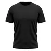 Camiseta Masculina Casual Esportiva de Malha Solta de Secagem Rápida Cruzada Europeia e Americana para Maratona, Academia, Fitness, Respirável e Elástica de Manga Curta