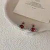 Pendientes de Aro Saturno con Circonita Microincrustada para Mujer, Pendientes Versátiles de Moda Retro de Alto Valor, Pendientes de Lujo Ligero de Nicho de Gama Alta