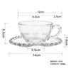 Ins Love Heart Peach-Shaped Handle Coffee Cup Pires Chá da tarde Flor Chá Copo Household Peach Heart Relief Taça de Vinho Tinto